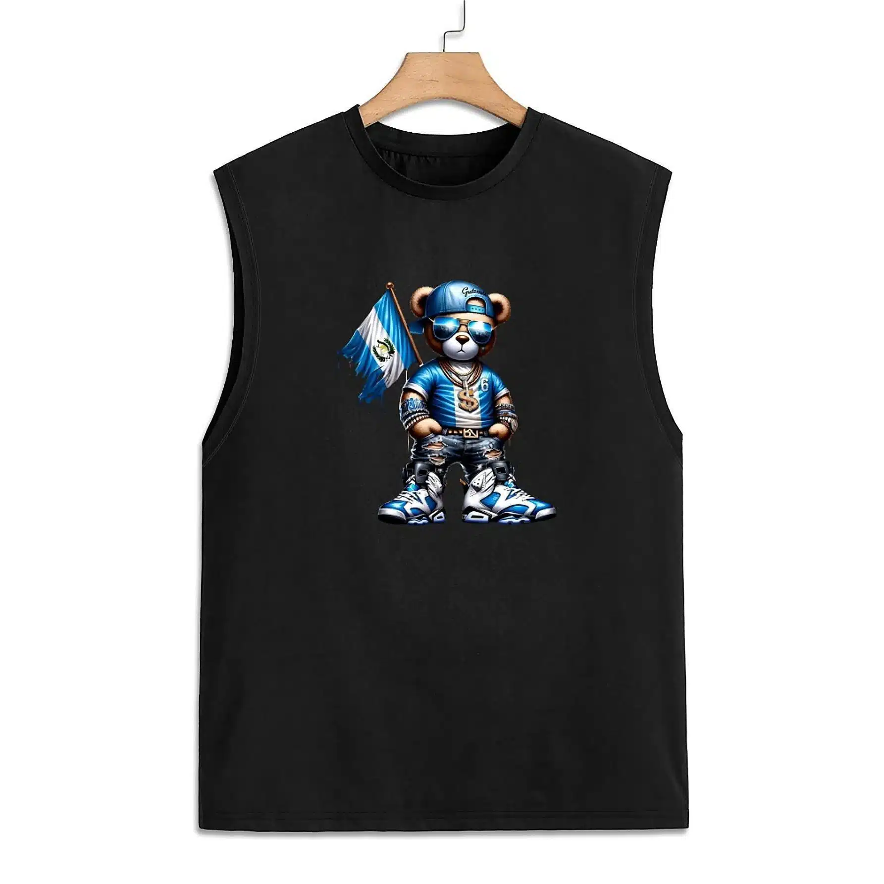 Men's Print Round Neck Tank - Regular Fit Casual Sleeveless Crew Neck for Summer - Image 2
