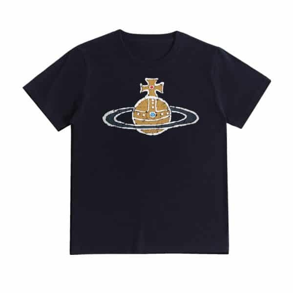 Unisex Vibrant Planet & Cross Graphic Crewneck T-Shirt – 100% Cotton Spring Summer Men's Street Style Tee street,graphic t-shirts,graphic tee,t shirts,oversized tshirt,shirts men,men's graphic tees