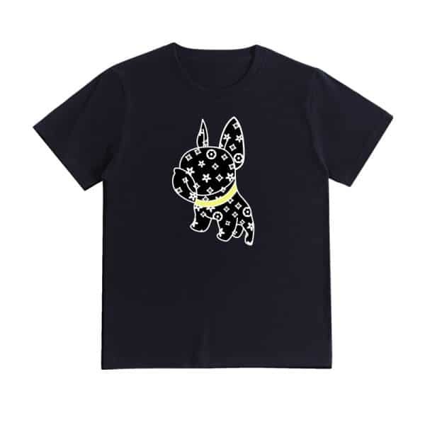 Vibrant Patterned Bulldog Unisex T-Shirt – 100% Cotton Casual Crewneck for Men's Spring Summer Street Style street,graphic t-shirts,graphic tee,t shirts,oversized tshirt,shirts men