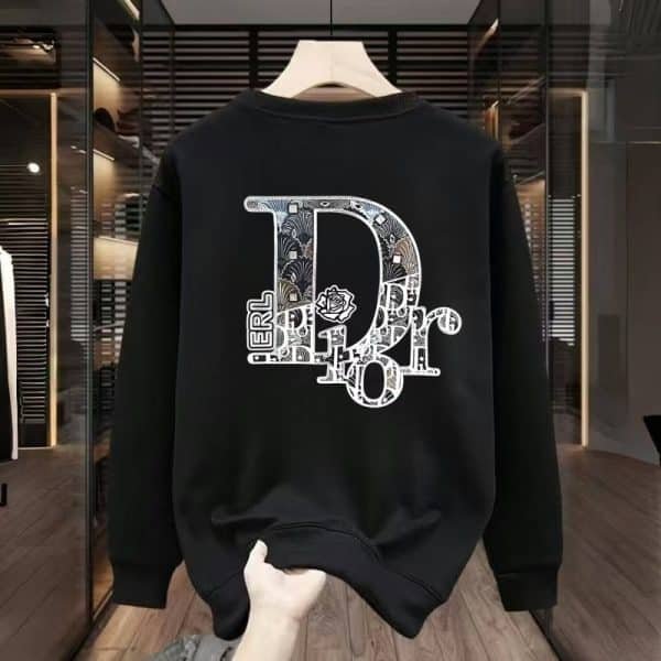 Men's High-End Design Trendy Printed Sweatshirt – Heavy Cotton Crew Neck Spring Autumn Versatile Stylish Top street fall outfits,streetwear,y2k clothing,2000s outfits