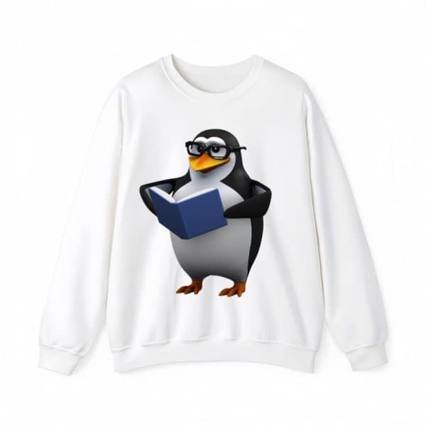 Vibrant Intellectual Penguin Graphic Unisex Crew Neck Sweatshirt – Stylish Daily Wear Top street fall outfits,streetwear,y2k clothing,2000s outfits,outfits men,kpop demon hunters merch